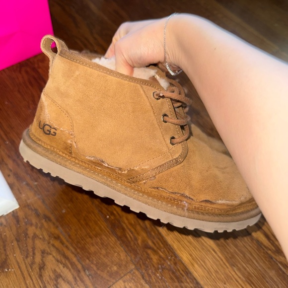 UGG women’s Neumel Leather Shoes Chukka Bootie in color Chestnut size 8 - Picture 2 of 10